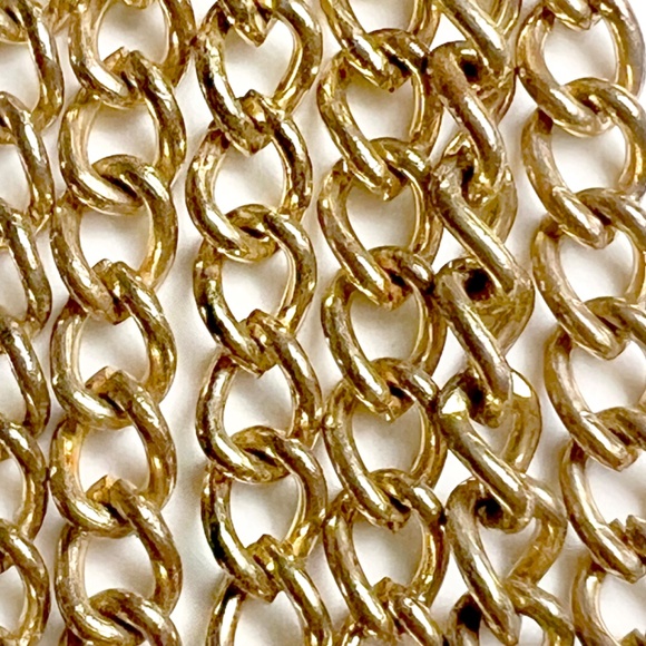 Gold Tone Long Square Crystal Necklace with Artistic Earrings - Picture 9 of 14